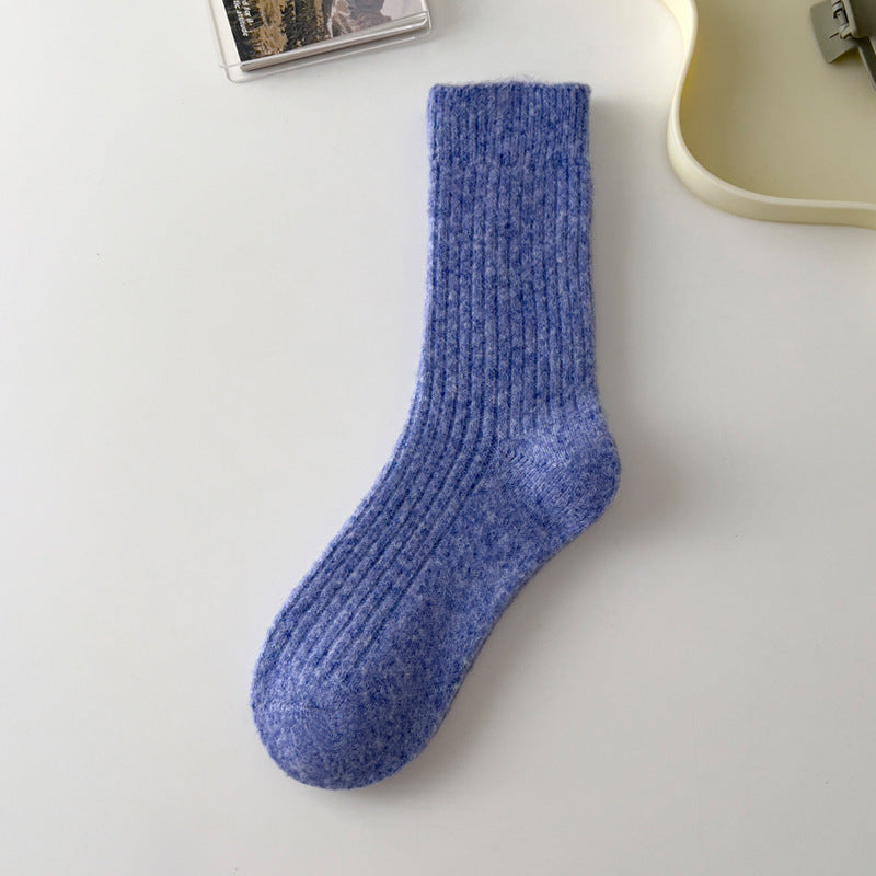 Rufia - Thickened Solid Color Wool Blend Socks