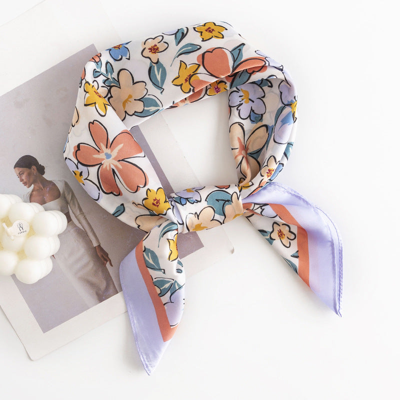 Scarvii - Cute Floral Square Scarf