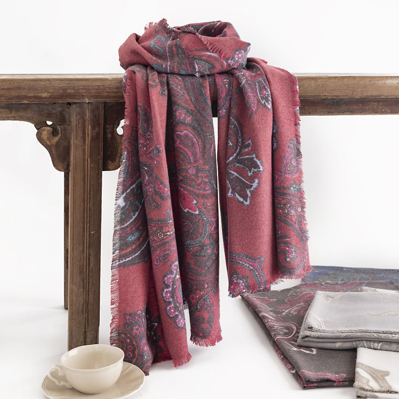 Scarvii - Colorful Paisley Cashmere-like Scarf