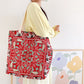 Vintage Bohemian Style Red Elephant Embroidery Tote Bag