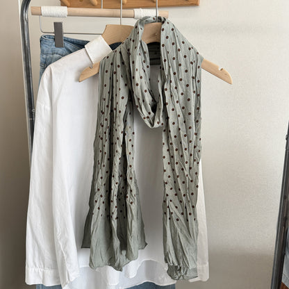 Scarvii - Polka Dot Looped Drape Scarf