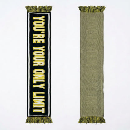 仿羊绒拼色字母围巾春秋加厚保暖流苏围脖女款百搭韩版时尚围巾