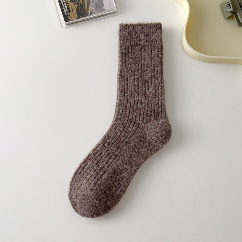 Rufia - Thickened Solid Color Wool Blend Socks