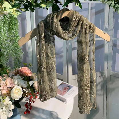 Scarvii - Embroidered Lace Shawl Scarf