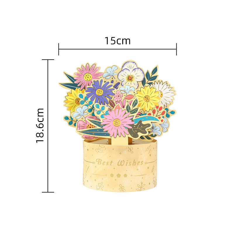 Cardoi- 3D Pop-Up Bouquet Greeting Card