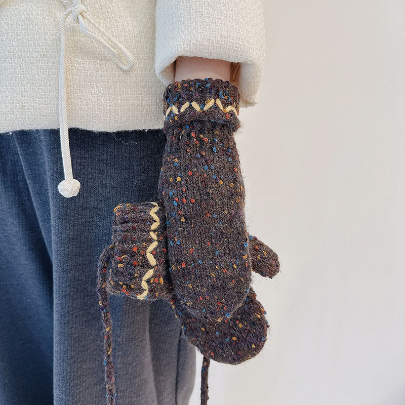 Gloving - Speckled Knit Winter Mittens