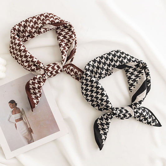 Scarvii - Classic Houndstooth Square Scarf