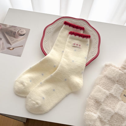 Product image for Rufia - Playful Women's Winter Mid-Length Socks (Heart)