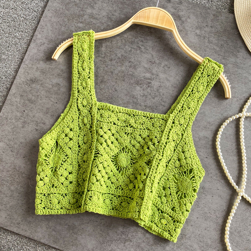 Crosa - Handmade Vintage Crochet Design Camisole - A Perfect Summer Top Tank