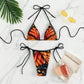 Secy - Lace-Up Bikini Set with Butterfly Pattern