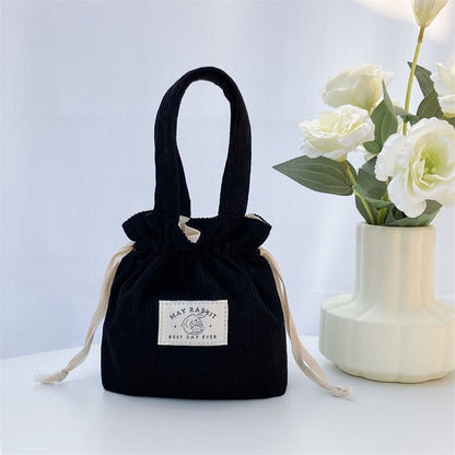 Cosbai - Rectangular Patch Drawstring Handheld Storage Bag