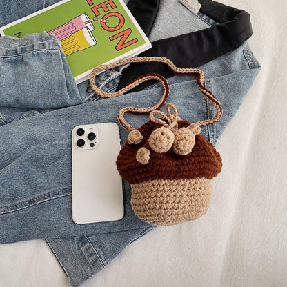 Knitted Mushroom Bag