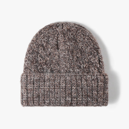 Gray cable-knit wool-blend cuffed beanie product view