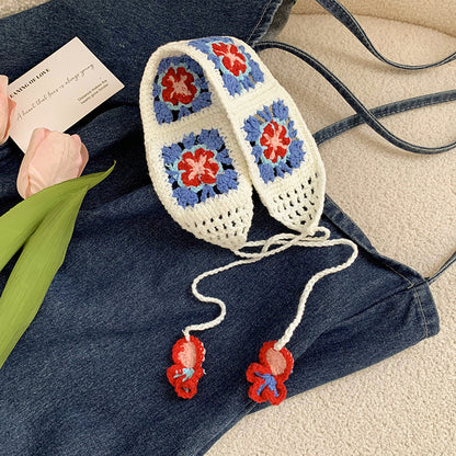 Handmade Crochet Boho Flower Hairband