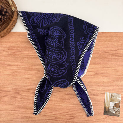 Product image for Scarvii - Paisley Triangle Scarf (Purple)