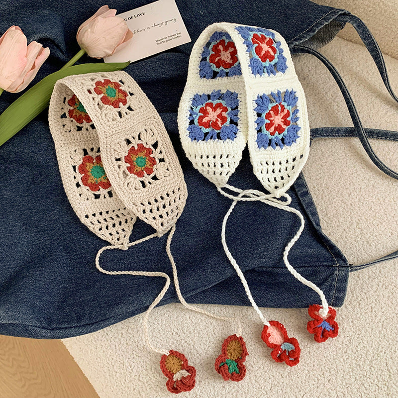 Handmade Crochet Boho Flower Hairband