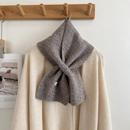 Product image for Scarvii - Fuzzy Textured Surface Narrow Scarf (Camel)