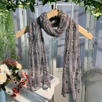 Scarvii - Embroidered Lace Shawl Scarf