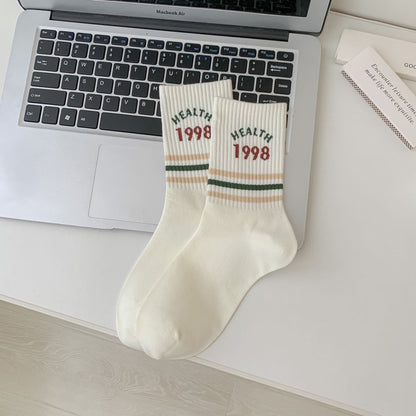 Rufia - College Style Stripe Crew Socks
