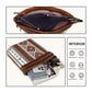 Cosbai - Boho Large Crossbody Bag And Clutch Set - 2 PCS