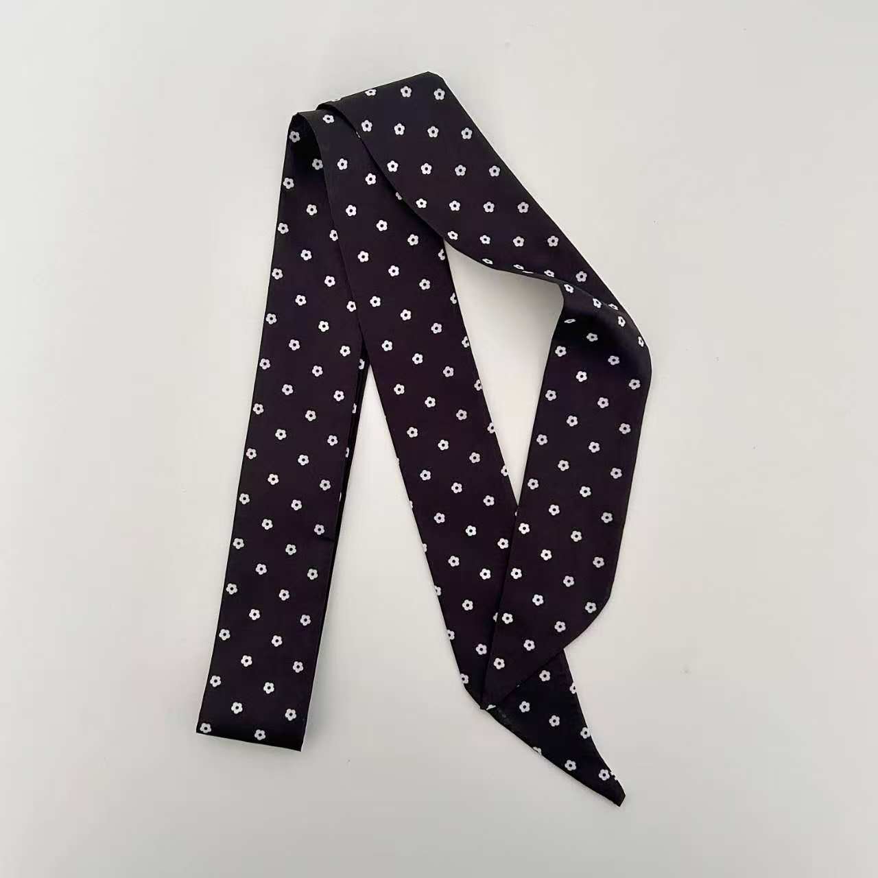 Scarvii Vintage Floral Pattern Skinny Scarf