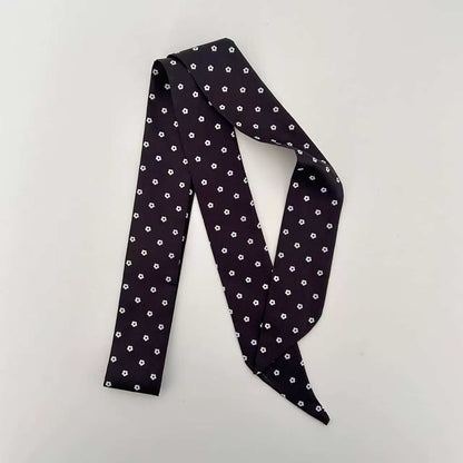 Scarvii Vintage Floral Pattern Skinny Scarf