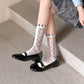 Rufia - Adorable White Rolled Edge Sheer Socks