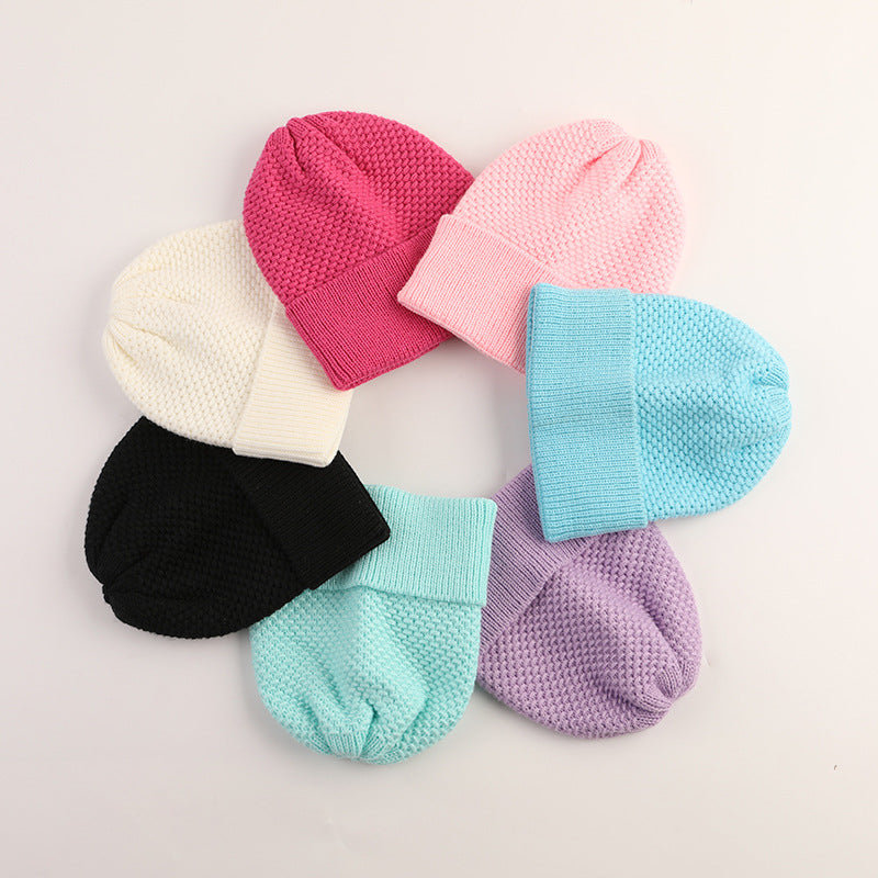 Multicolor ribbed cuff knit beanie assortment