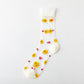 Rufia - Adorable Embroidered Sheer Socks
