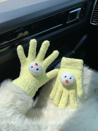 Product image for Gloving - Snowman Applique Gloves (Yellow)