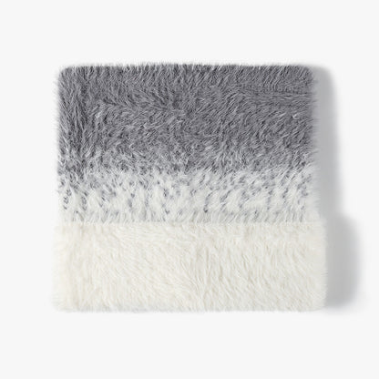 Light Gray fuzzy gradient knit beanie product view