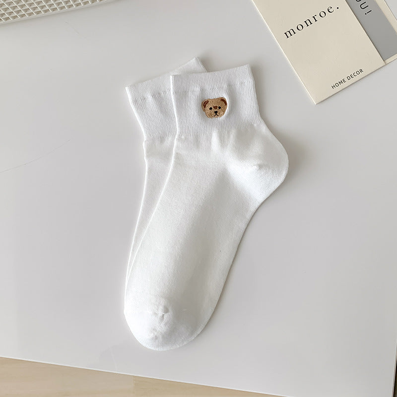 Rufia - Tiny Bear Patch Crew Socks