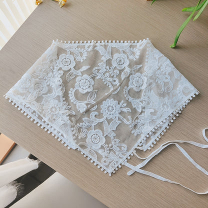 Scarvii - Summer Beige Lace Headscarf