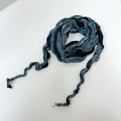 Scarvii Ruffle Vintage Scarf laid out to highlight vintage ruffle design