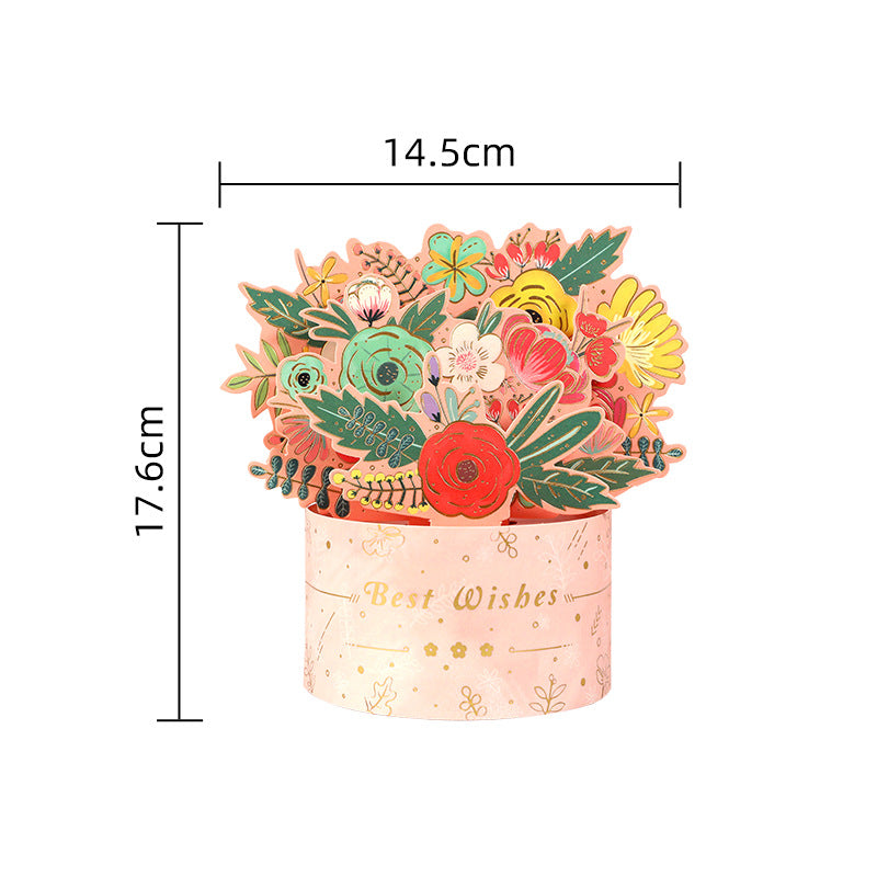 Cardoi- 3D Pop-Up Bouquet Greeting Card