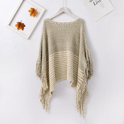 Scarvii elegant winter shawl shown in soft natural lighting