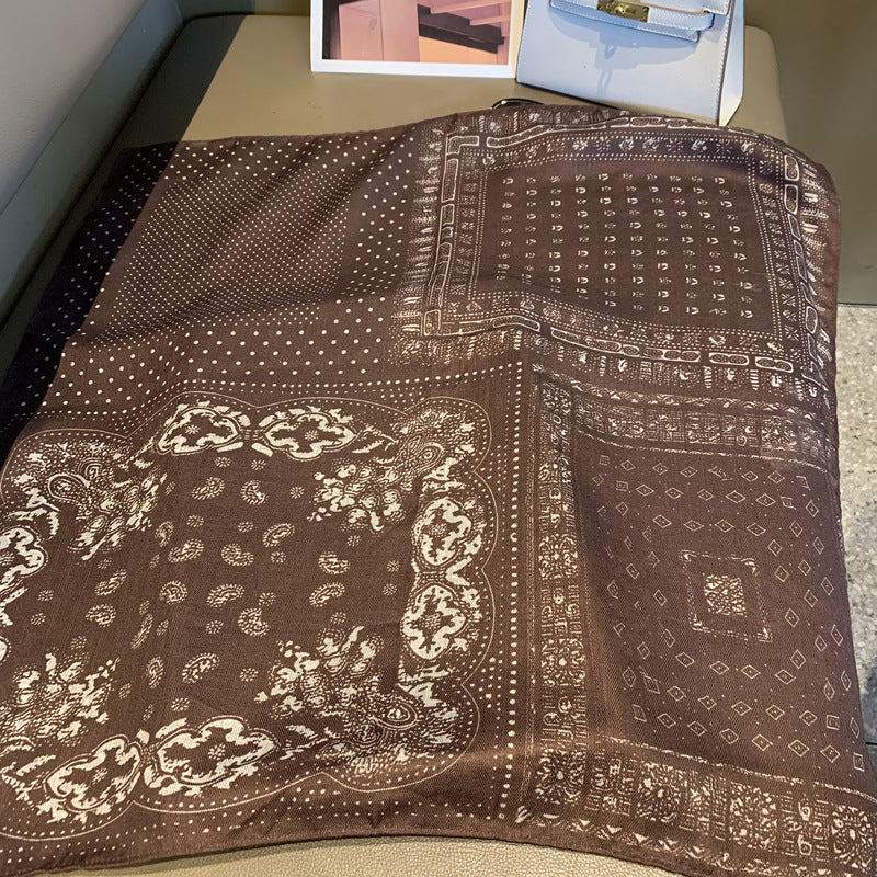 Scarvii - Polka Dot Paisley Square Scarf