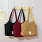 Heart Pattern Quilted Color Block Tote Bag