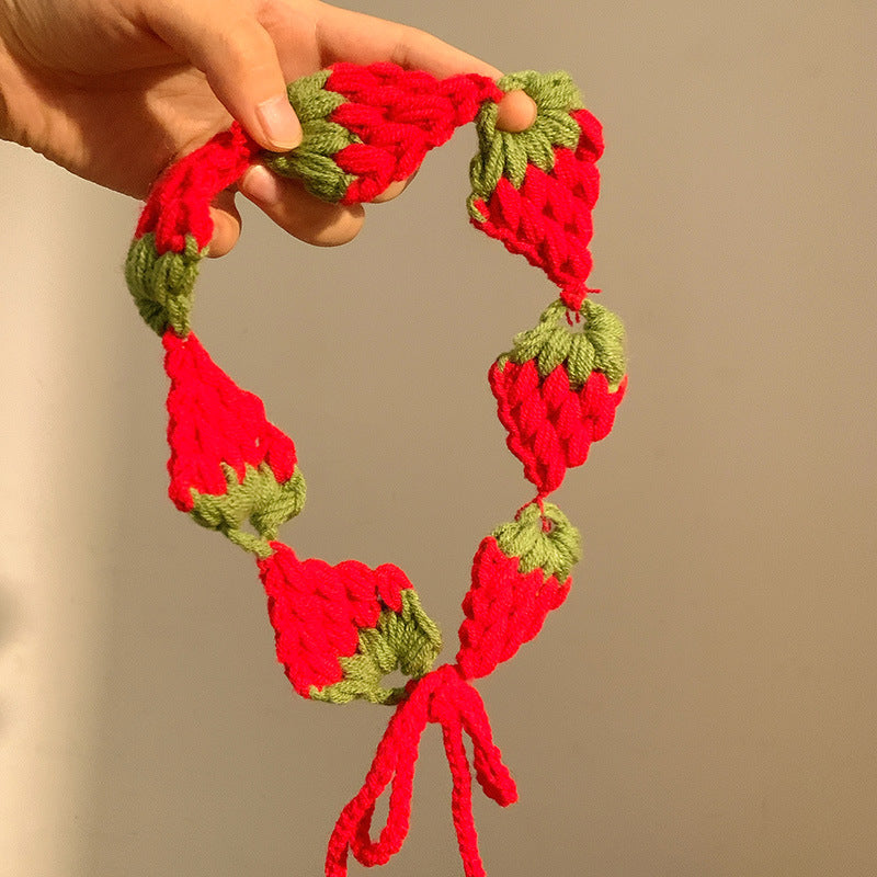 Strawberry Handwoven Headband