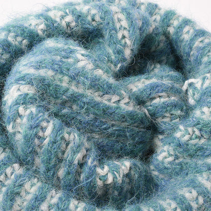 Light Blue two-tone ribbed cuffed beanie product view