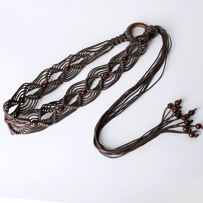 Beco Vintage Woven Belt showing woven texture