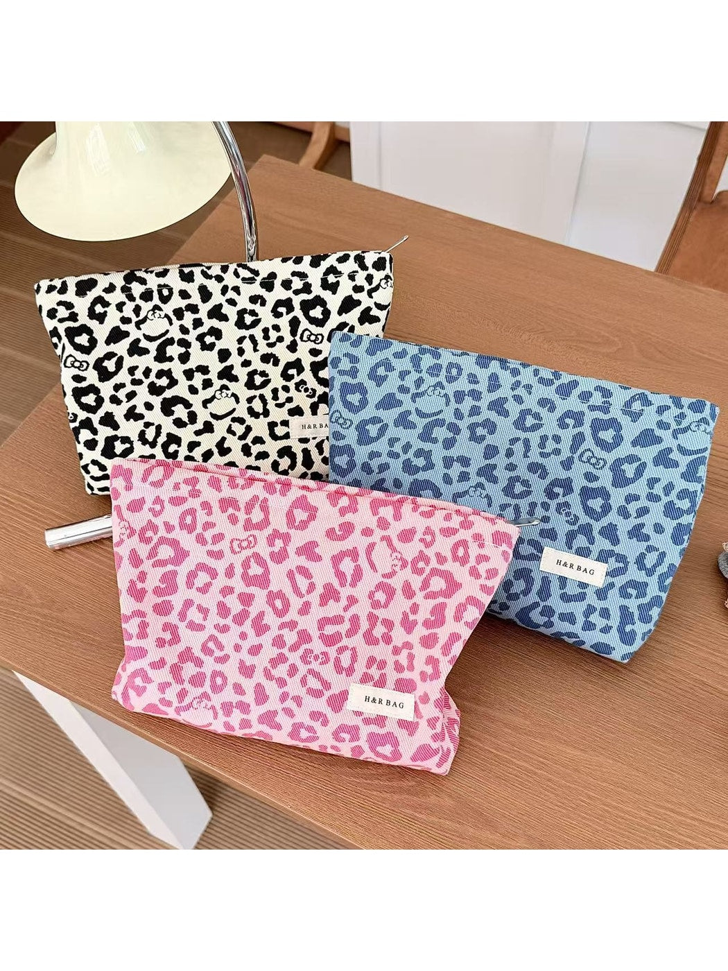 Cosbai - Leopard Print Travel Toiletry Storage Bag