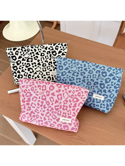 Cosbai - Leopard Print Travel Toiletry Storage Bag