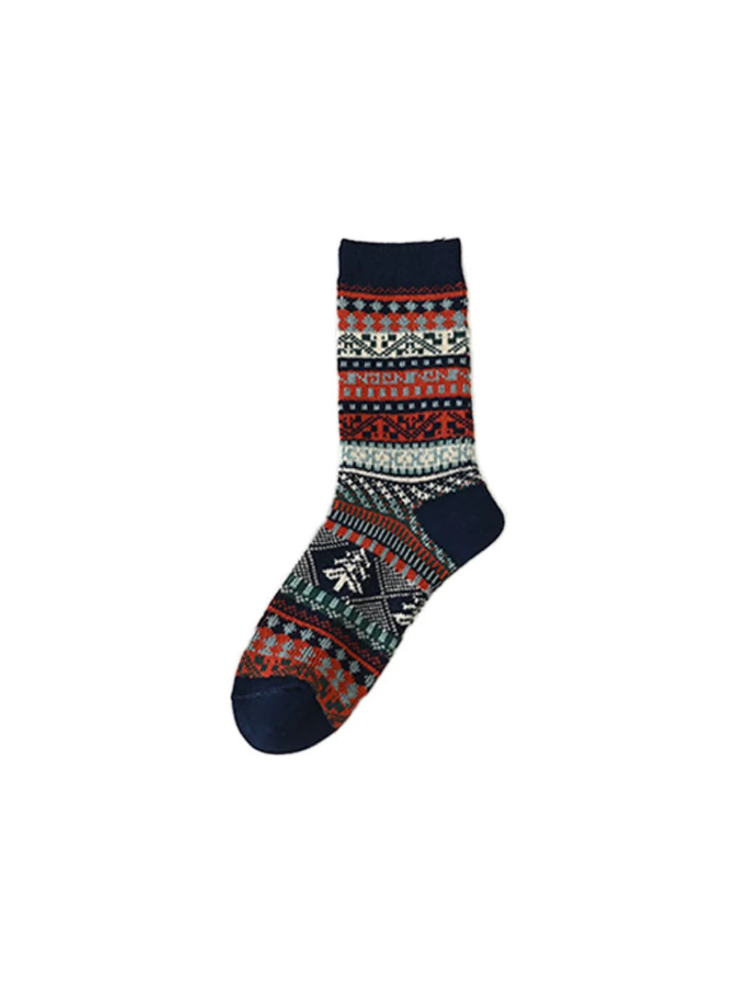 Rufia - Multicolor Geometric Crew Socks