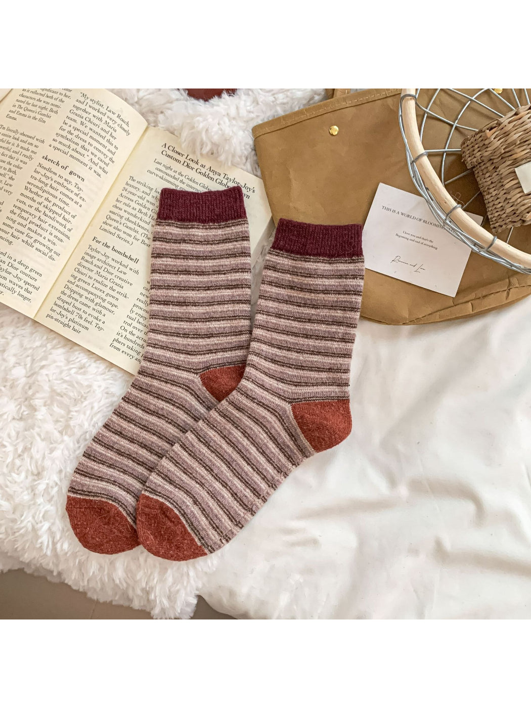 Rufia - Classic Striped Crew Socks