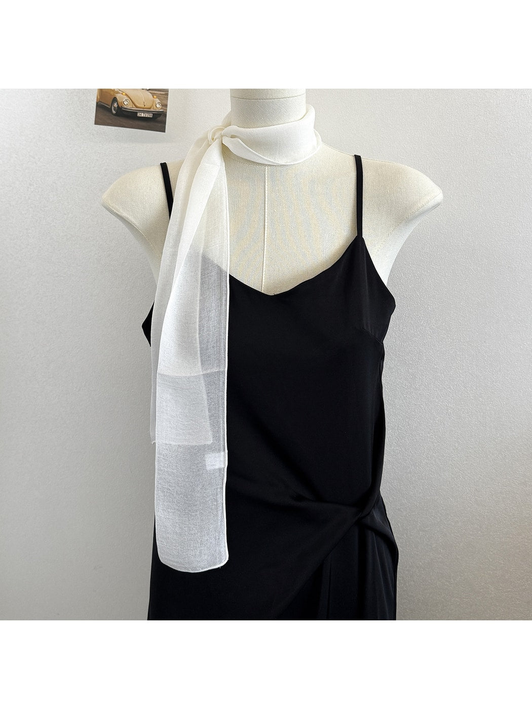 Scarvii - Retro Style Solid Narrow Scarf