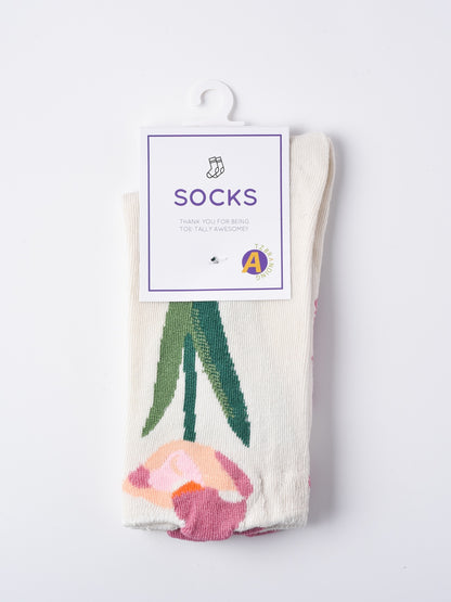 Rufia - Tulip Pattern Crew Socks