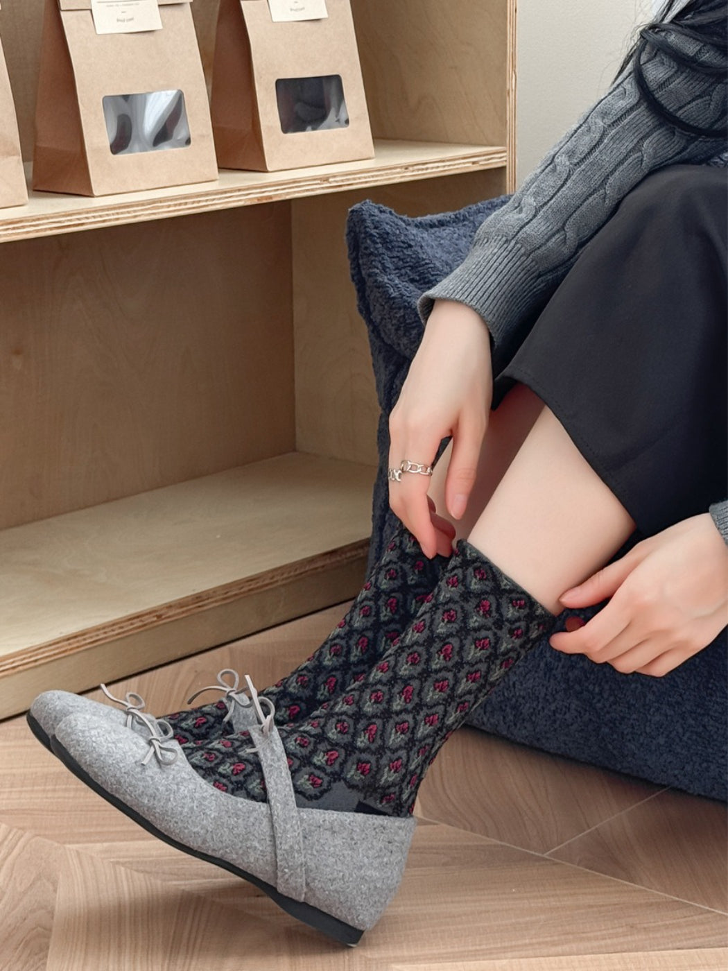 Rufia - Retro Tapestry Crew Socks