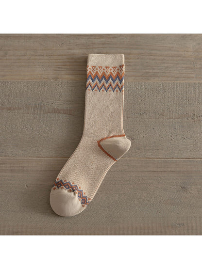 Rufia - Classic Plaid Winter Socks with Schoolgirl Style