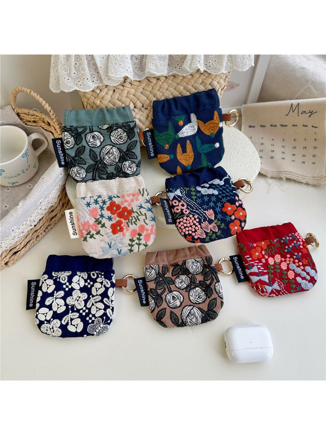 Cosbai - Mini Pattern Drawstring Pouch